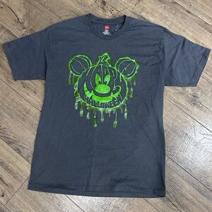 Kids XL Disney x Hans Tagless Halloween Disney Pumpkin Green x Grey T-Shirt